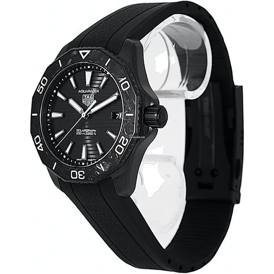  Shop Authentic Tag Heuer Aquaracer Professional 200 Solargraph Quartz Black Dial Black Rubber Strap Watch for Men - WBP1112.FT6199 - Luxxuri