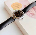  Shop Authentic Gucci Diamantissima Diamonds Black Dial Black Leather Strap Watch For Women - YA141403 - Luxxuri