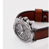  Shop Authentic Fossil Bronson Chronograph Grey Dial Brown Leather Strap Watch for Men - FS5855 - Luxxuri