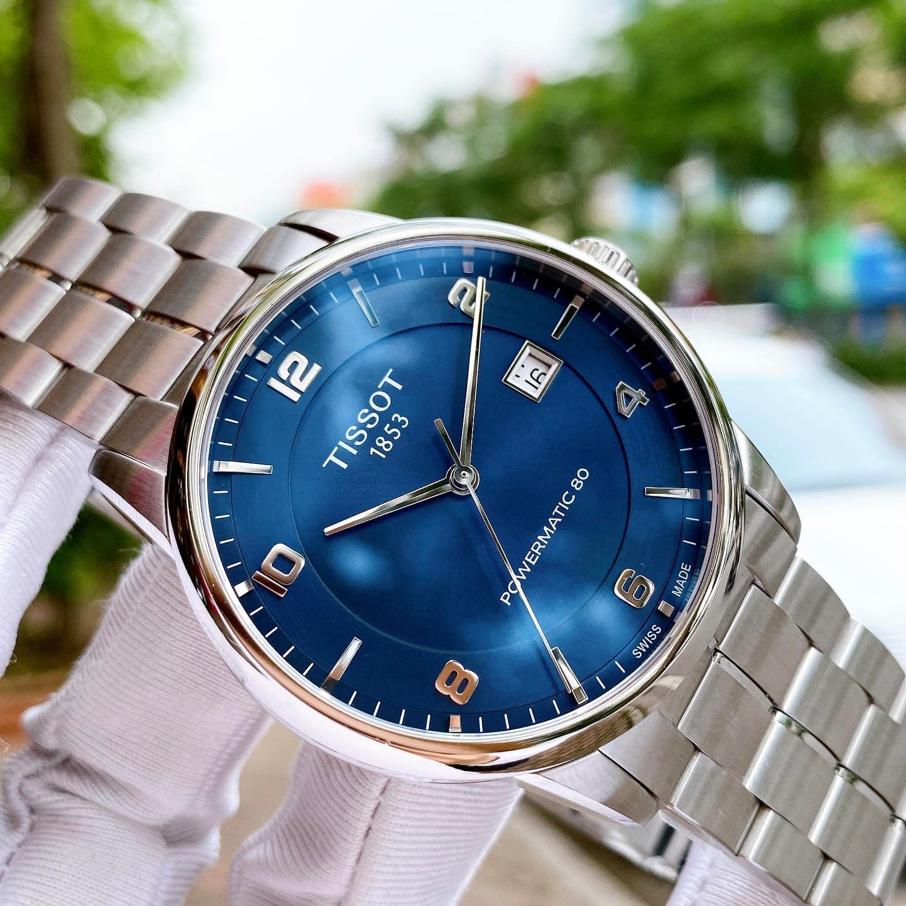  Shop Authentic Tissot Luxury Powermatic 80 Blue Dial Silver Steel Strap Watch For Men - T086.407.11.047.00 - Luxxuri