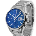  Shop Authentic Tag Heuer Carrera Chronograph 41mm Blue Dial Silver Steel Strap Watch for Men - CBK2112.BA0715 - Luxxuri