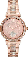  Shop Authentic Michael Kors Abbey Three-Hand Analog Crystals Rose Gold Dial Rose Gold Steel Strap Watch for Women - MK4617 - Luxxuri