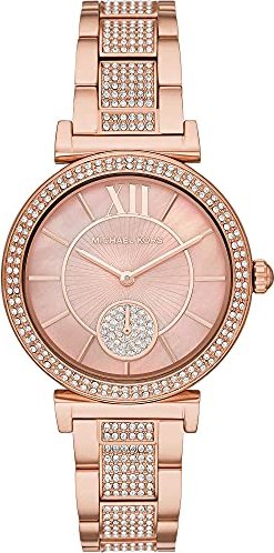  Shop Authentic Michael Kors Abbey Three-Hand Analog Crystals Rose Gold Dial Rose Gold Steel Strap Watch for Women - MK4617 - Luxxuri