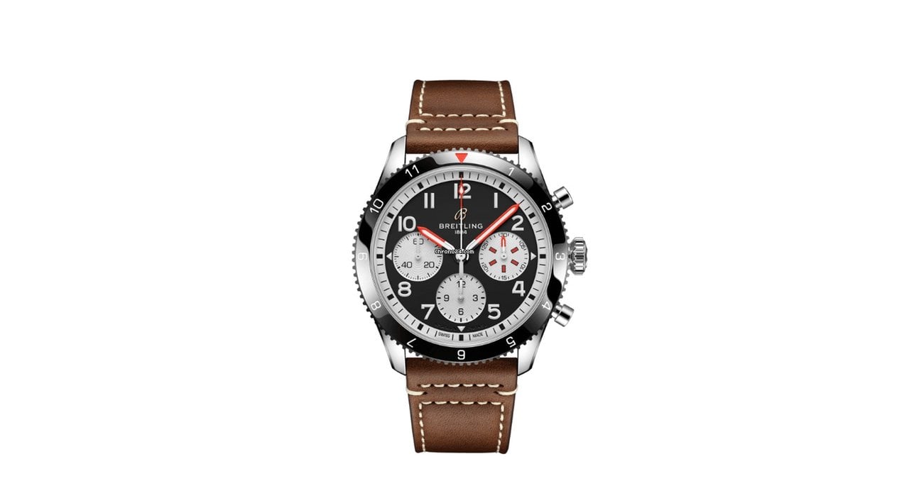  Shop Authentic Breitling Avi Chronograph 42 Mosquito Black Dial Brown Leather Strap Watch for Men - Y233801A1B1X1 - Luxxuri