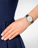  Shop Authentic Fossil Tailor White Dial Blue Leather Strap Watch for Women - ES4394 - Luxxuri
