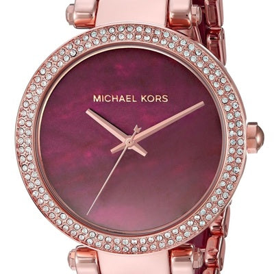  Shop Authentic Michael Kors Parker Maroon Dial Two Tone Steel Strap Watch for Women - MK6412 - Luxxuri