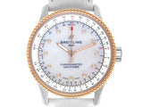 Shop Authentic Breitling Navitimer Automatic 35 Mother of Pearl Dial White Leather Strap Watch for Women - U17395211A1P3 - Luxxuri