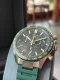  Shop Authentic Tag Heuer Carrera Chronograph 44mm Green Dial Green Steel Strap Watch for Men - CBN2A1N.FT6238 - Luxxuri