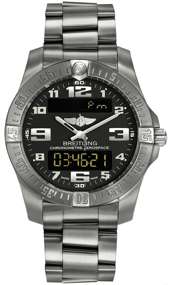  Shop Authentic Breitling Aerospace Evo Black Dial Silver Steel Strap Watch for Men - E79363101B1E1 - Luxxuri