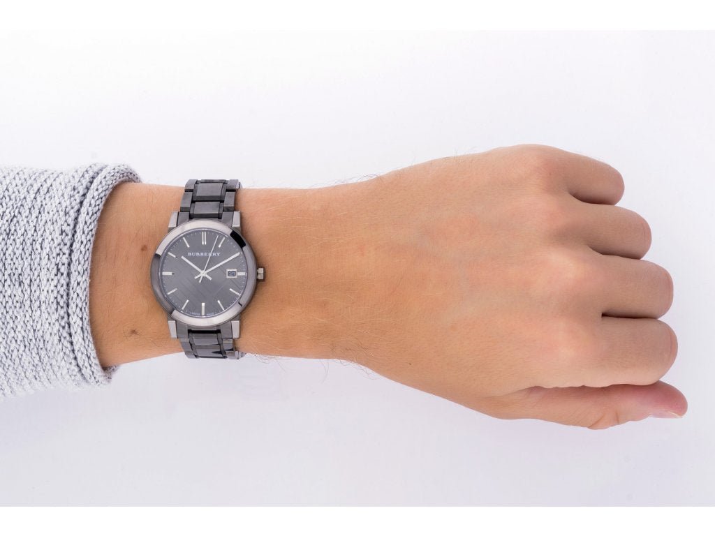  Shop Authentic Burberry The City Grey Dial Gunmetal Steel Strap Watch for Men - BU9007 - Luxxuri