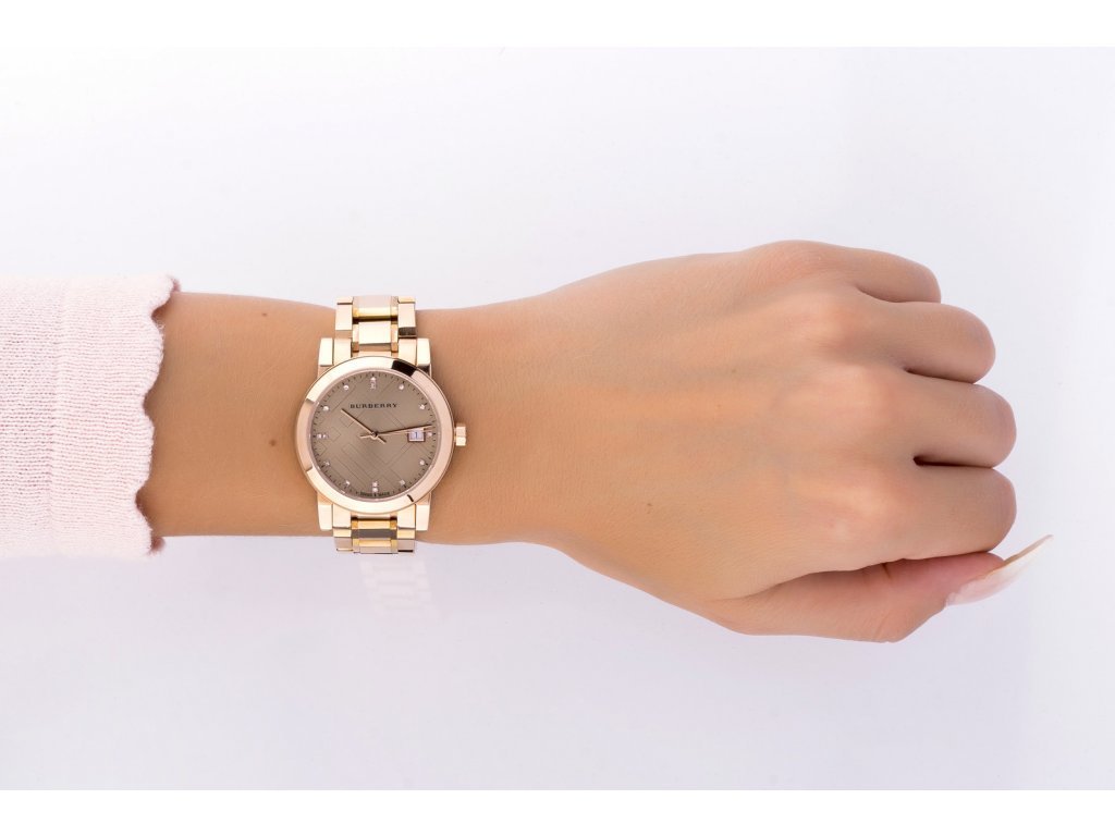  Shop Authentic Burberry The City Diamonds Rose Gold Dial Rose Gold Steel Strap Watch for Women - BU9126 - Luxxuri