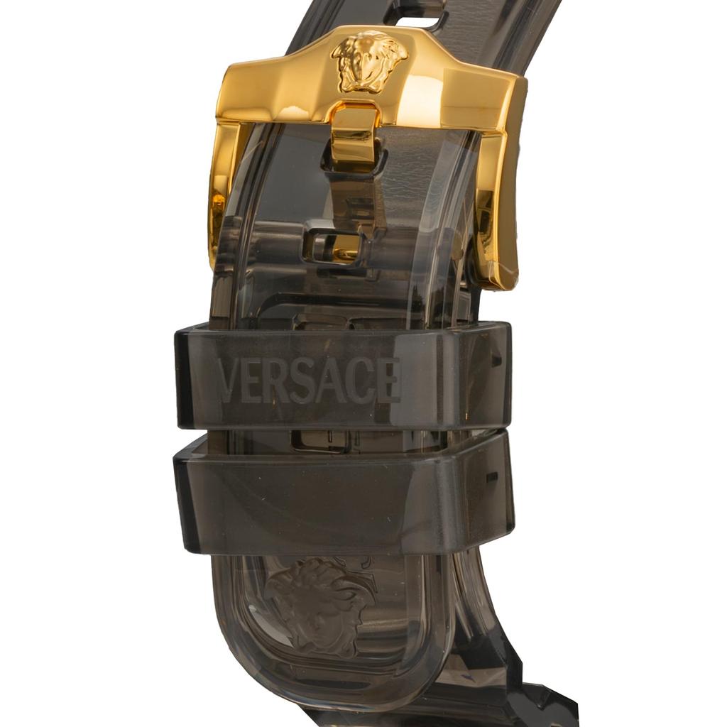  Shop Authentic Versace Icon Active Chronograph Black Dial Black Rubber Strap Unisex Watch - VE8P00224 - Luxxuri