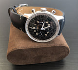  Shop Authentic Breitling Navitimer Ref. 806 1959 Re-Edition Black Dial Brown Leather Strap Watch for Men - AB0910371B1X1 - Luxxuri