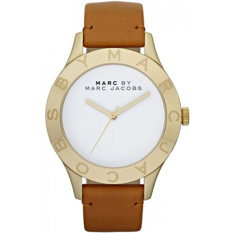  Shop Authentic Marc Jacobs Blade White Dial Brown Leather Strap Watch for Women - MBM1218 - Luxxuri