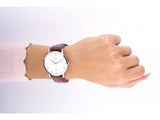  Shop Authentic Daniel Wellington Dapper St Mawes White Dial Brown Leather Strap Watch For Men - DW00100087 - Luxxuri