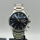  Shop Authentic Tag Heuer Carrera Automatic Chronograph Black Dial Silver Steel Strap Watch for Men - CBK2110.BA0715 - Luxxuri