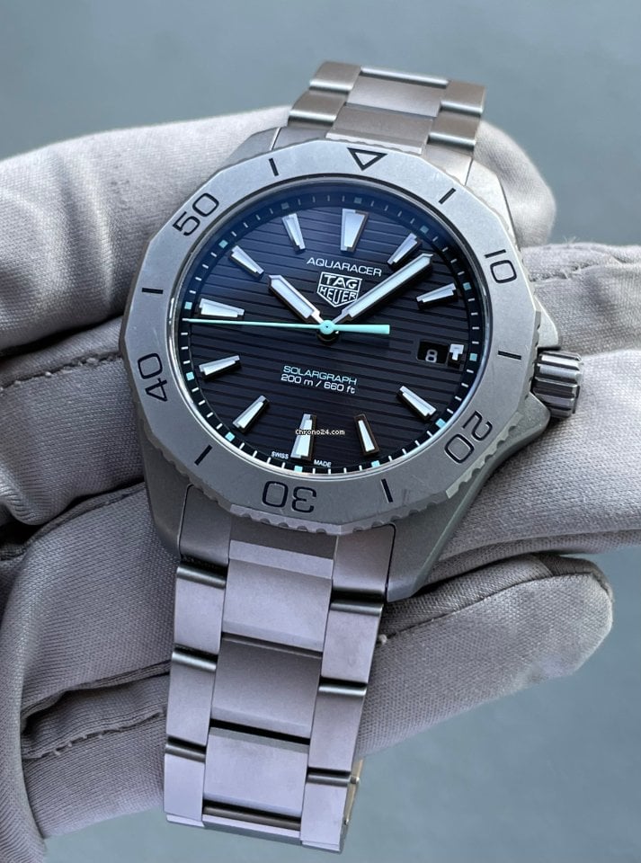  Shop Authentic Tag Heuer Aquaracer Professional 200 Solargraph Quartz Black Dial Silver Steel Strap Watch for Men - WBP1180.BF0000 - Luxxuri