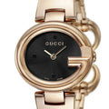  Shop Authentic Gucci Guccissima Collection Quartz Black Dial Rose Gold Steel Strap Watch For Women - YA134509 - Luxxuri