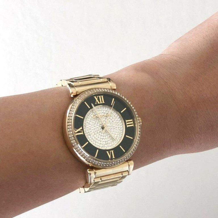  Shop Authentic Michael Kors Catlin Black Dial Gold Steel Strap Watch for Women - MK3338 - Luxxuri