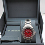  Shop Authentic Tag Heuer Aquaracer Professional 200 Automatic Red Dial Silver Steel Strap Watch for Men - WBP2114.BA0627 - Luxxuri