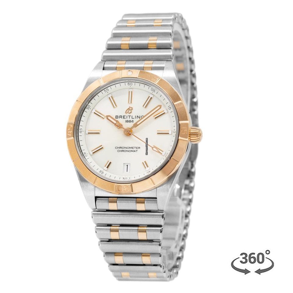  Shop Authentic Breitling Chronomat Automatic 36 White Dial Two Tone Steel Strap Watch for Women - U10380101A1U1 - Luxxuri