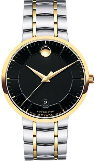  Shop Authentic Movado 1881 Automatic Black Dial Two Tone Steel Strap Watch For Men - 0606916 - Luxxuri