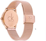  Shop Authentic Calvin Klein Minimal Black Dial Rose Gold Mesh Bracelet Watch for Women - K3M2262Y - Luxxuri