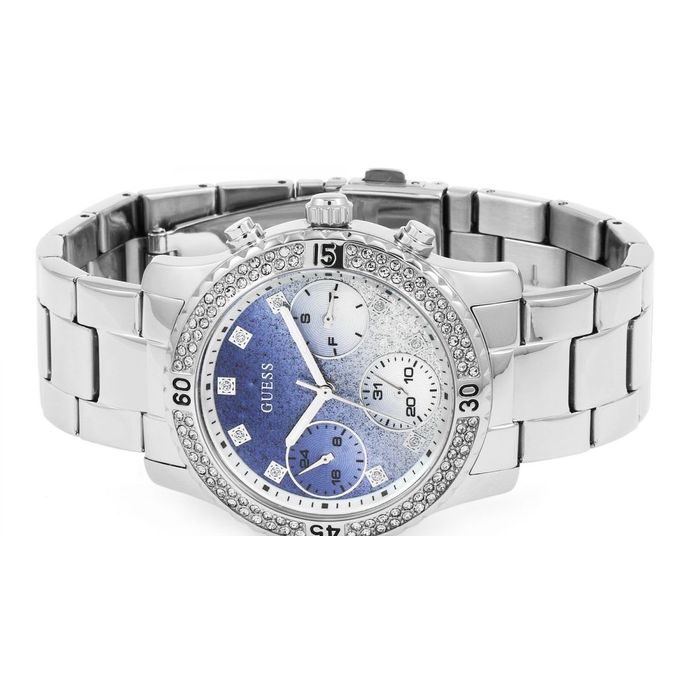  Shop Authentic Guess Confetti Diamonds Blue Dial Silver Steel Strap Watch for Women - W0774L6 - Luxxuri