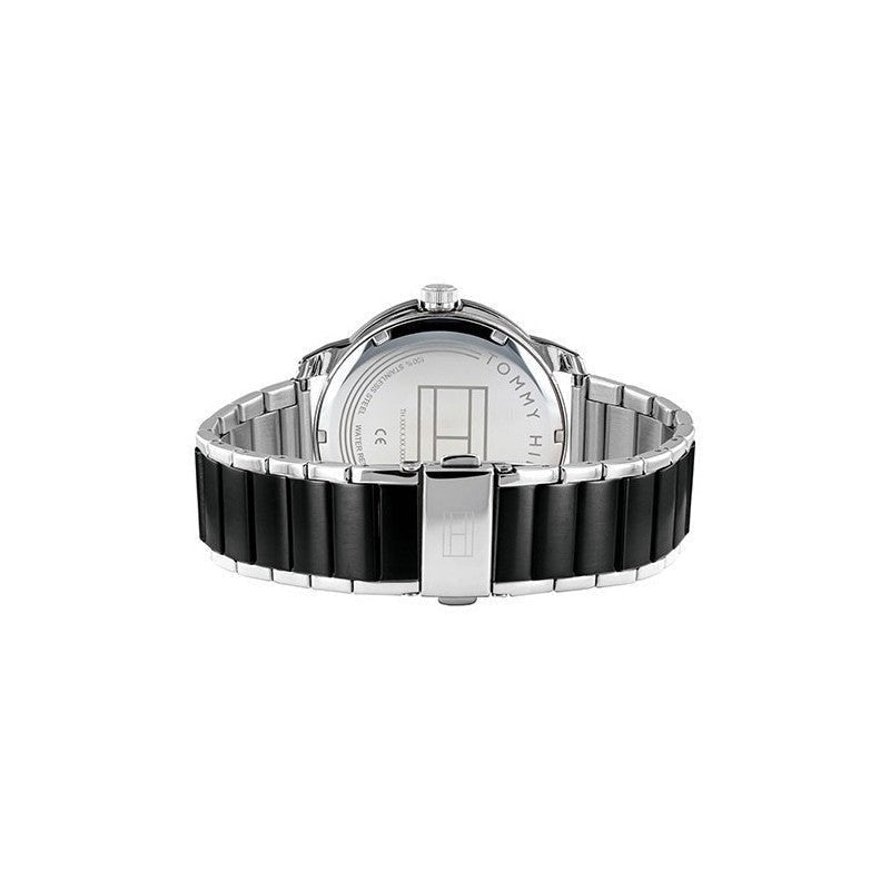  Shop Authentic Tommy Hilfiger Sneaker Quartz Black Dial Two Tone Steel Strap Watch for Men - 1791619 - Luxxuri