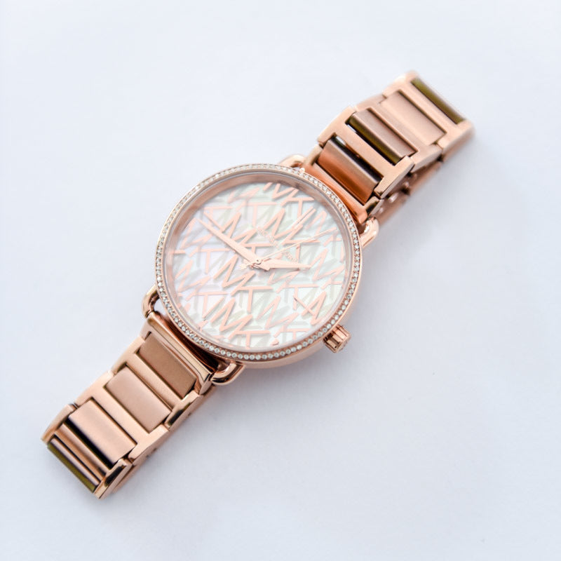  Shop Authentic Michael Kors Portia Quartz Silver Dial Rose Gold Steel Strap Watch For Women - MK3887 - Luxxuri