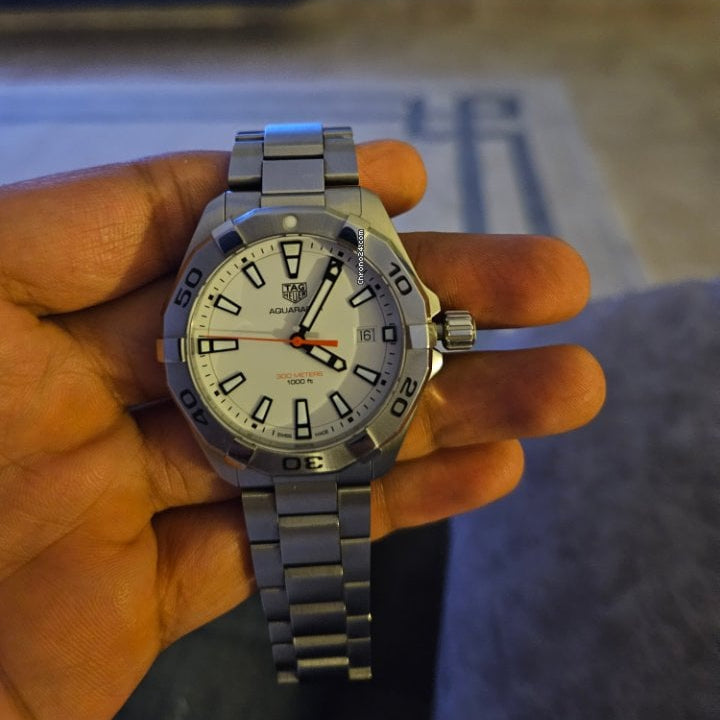  Shop Authentic Tag Heuer Aquaracer White Dial Watch for Men - WBD1111.BA0928 - Luxxuri
