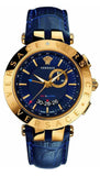  Shop Authentic Versace Race GMT Blue Dial Blue Leather Strap Watch For Men - 29G70D282 - Luxxuri