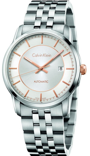  Shop Authentic Calvin Klein Infinity Silver Dial Silver Steel Strap Watch for Men - K5S34B46 - Luxxuri