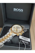  Shop Authentic Hugo Boss Ikon Chronograph Silver Dial Two Tone Steel Strap Watch for Men - 1512960 - Luxxuri