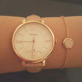  Shop Authentic Fossil Jacqueline White Dial Brown Leather Strap Watch for Women - ES3487 - Luxxuri