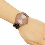  Shop Authentic Michael Kors Runway Quartz Brown Dial Brown Steel Strap Watch For Women - MK3418 - Luxxuri