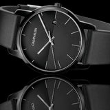  Shop Authentic Calvin Klein City Quartz Black Dial Black Leather Strap Watch for Men - K2G2G4C1 - Luxxuri