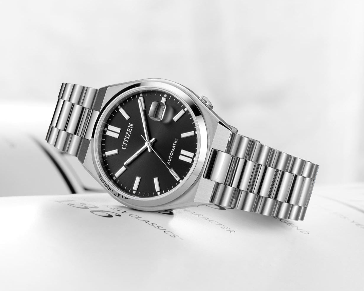  Shop Authentic Citizen Tsuyosa Automatic Black Dial Silver Steel Strap Watch For Men - NJ0150-81E - Luxxuri