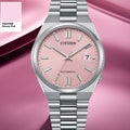  Shop Authentic Citizen x Pantone Automatic Dreamy Pink Dial Silver Steel Strap Watch For Men - NJ0158-89X - Luxxuri