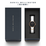  Shop Authentic Daniel Wellington Classic Petite Dover Black Dial White NATO Strap Watch For Women - DW00100314 - Luxxuri