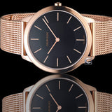  Shop Authentic Calvin Klein Minimal Black Dial Rose Gold Mesh Bracelet Watch for Men - K3M2162Y - Luxxuri