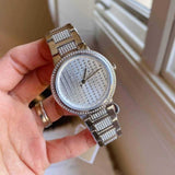 Shop Authentic Michael Kors Gabbi Quartz Crystals Silver Dial Silver Steel Strap Watch For Women - MK3984 - Luxxuri