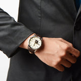  Shop Authentic Fossil Townsman Automatic White Dial Brown Leather Strap Watch for Men - ME3064 - Luxxuri