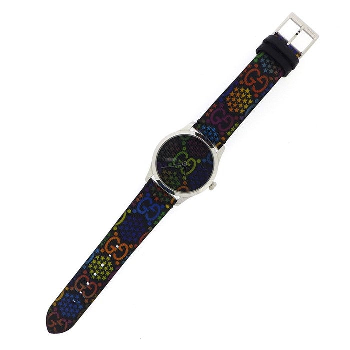  Shop Authentic Gucci G Timeless Quartz Black Dial Black Leather Strap Watch For Women - YA1264146 - Luxxuri