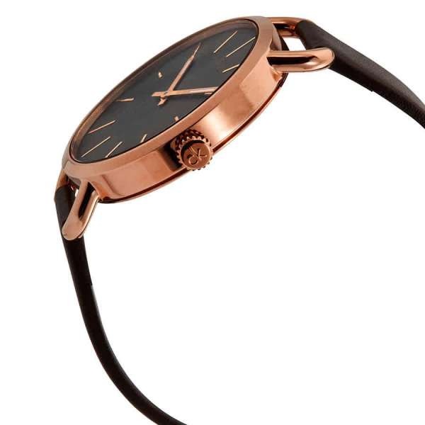  Shop Authentic Calvin Klein Even Grey Dial Brown Leather Strap Watch for Women - K7B236G3 - Luxxuri