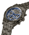 Guess Continental Grey Dial Grey Steel Strap Watch for Men - GW0260G3