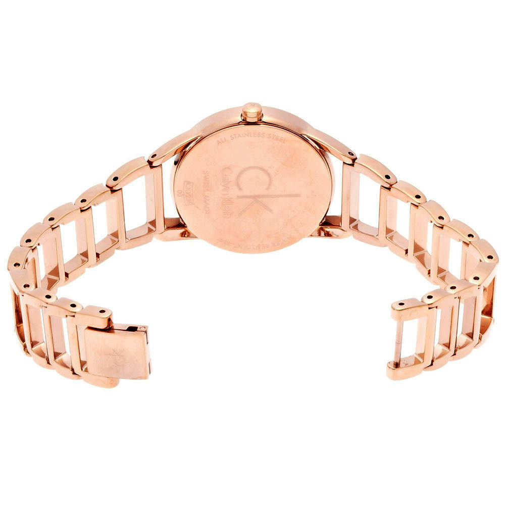  Shop Authentic Calvin Klein Stately White Dial Rose Gold Steel Strap Watch for Women - K3G23626 - Luxxuri