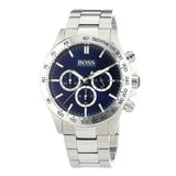  Shop Authentic Hugo Boss Ikon Blue Dial Silver Steel Strap Watch for Men - 1512963 - Luxxuri