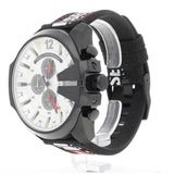  Shop Authentic Diesel Mega Chief Chronograph Silver Dial Black Leather Strap Watch For Men - DZ4512 - Luxxuri