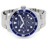  Shop Authentic Fossil FB-03 Chronograph Blue Dial Silver Steel Strap Watch for Men - FS5724 - Luxxuri
